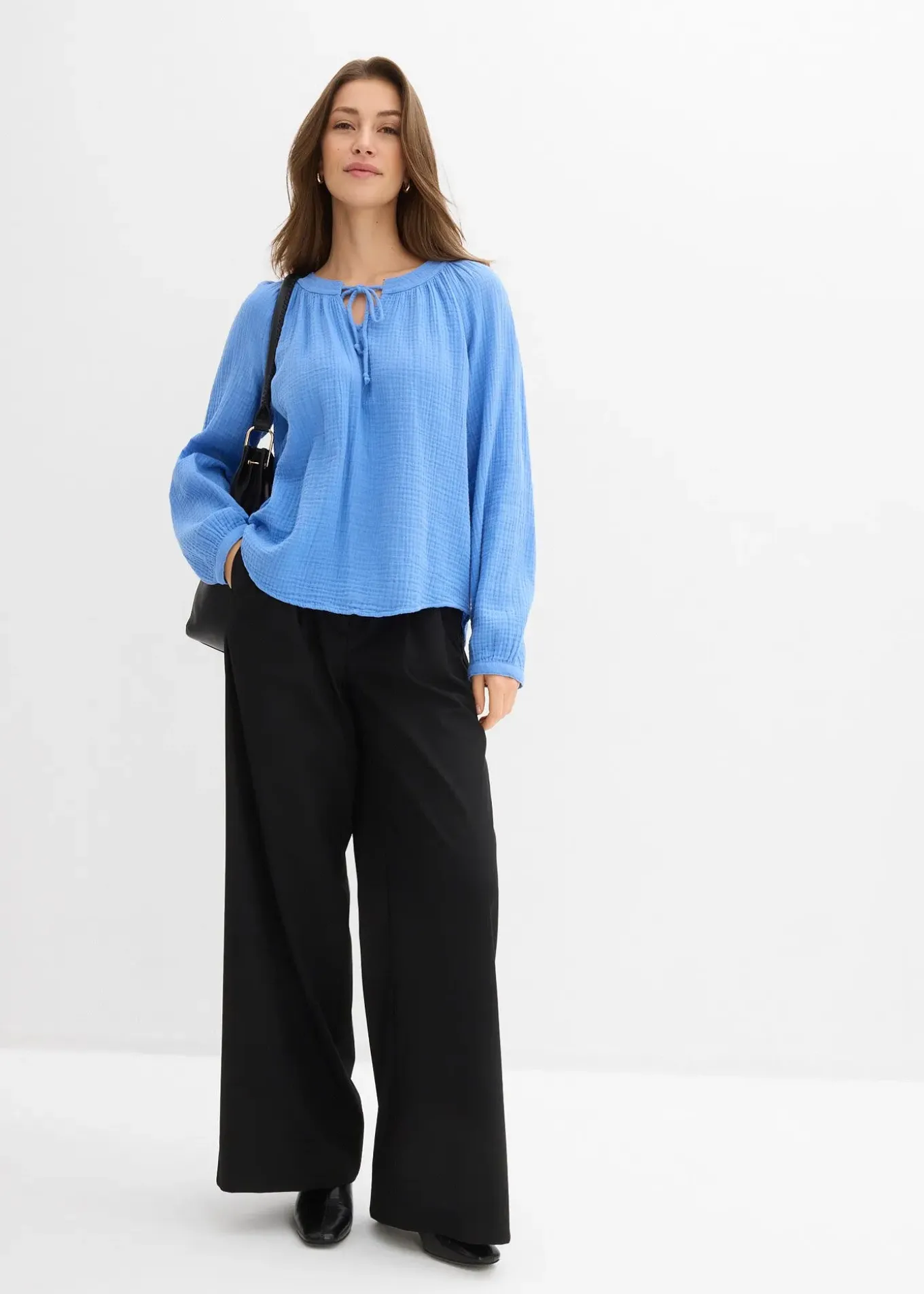 Blouse T-shirt en gaze de coton