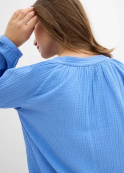 Blouse T-shirt en gaze de coton