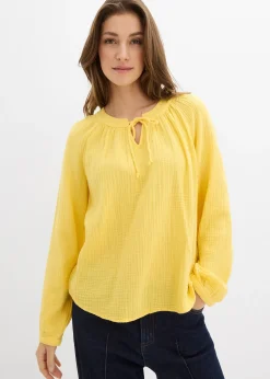 Blouse T-shirt en gaze de coton