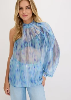 Blouse une épaule en crêpe