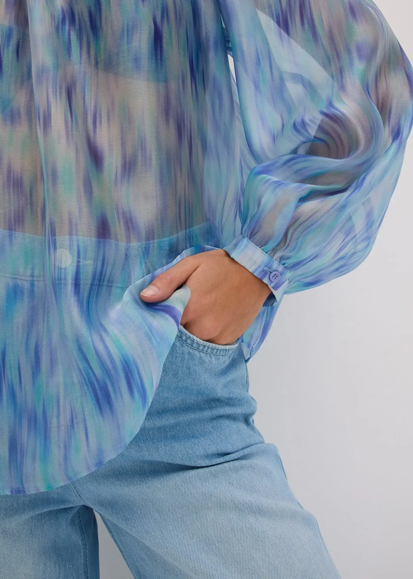 Blouse une épaule en crêpe