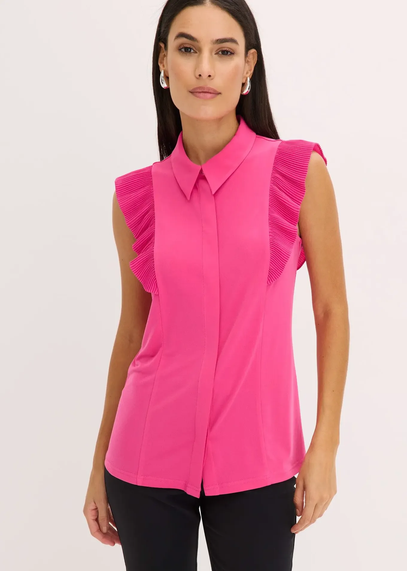 Blouse volantée en jersey