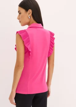 Blouse volantée en jersey