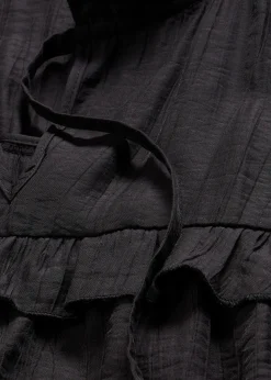 Blouse volantée en viscose mélangée