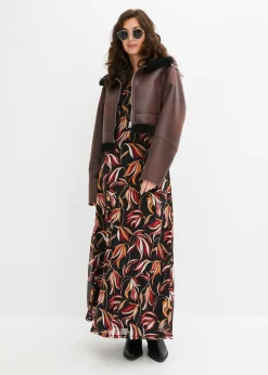 Blouson aviateur effet peau de mouton