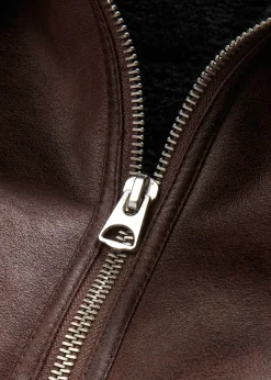 Blouson aviateur effet peau de mouton