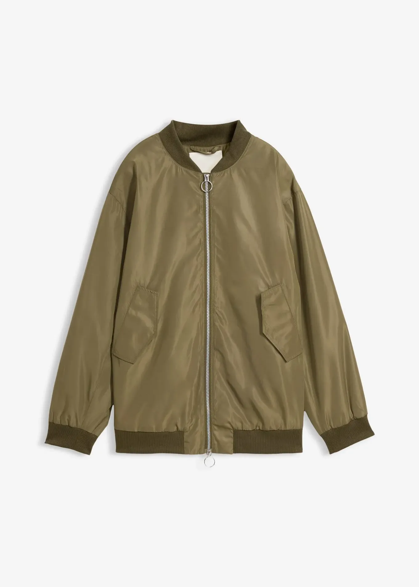 Blouson aviateur large à doublure léopard