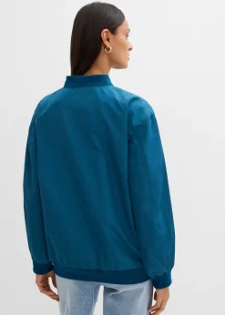 Blouson aviateur large à doublure léopard