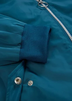 Blouson aviateur large à doublure léopard