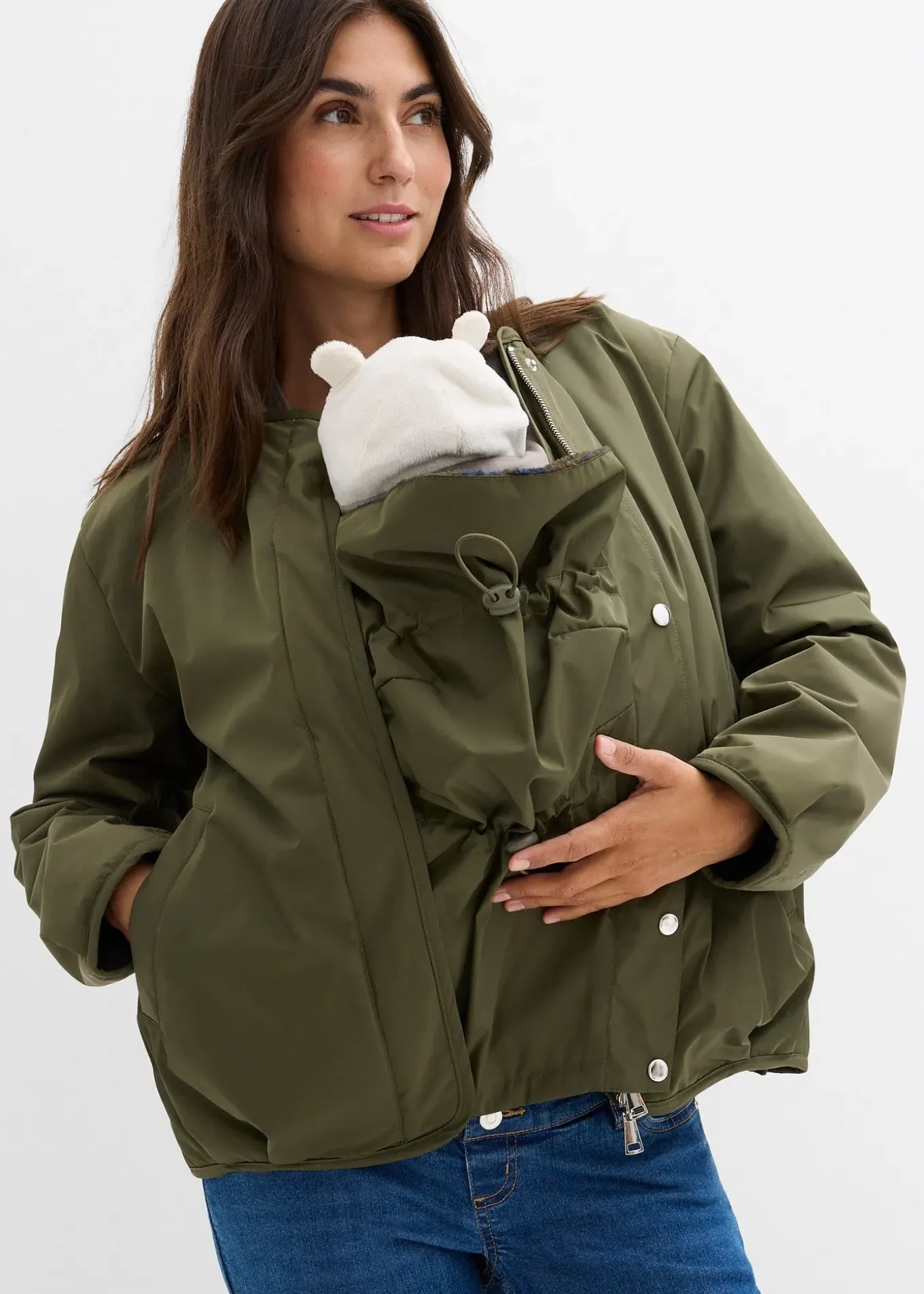 Blouson de grossesse et de portage réversible 4-en-1