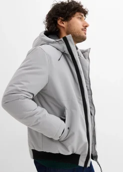 Blouson d’hiver à capuche et détails sportifs