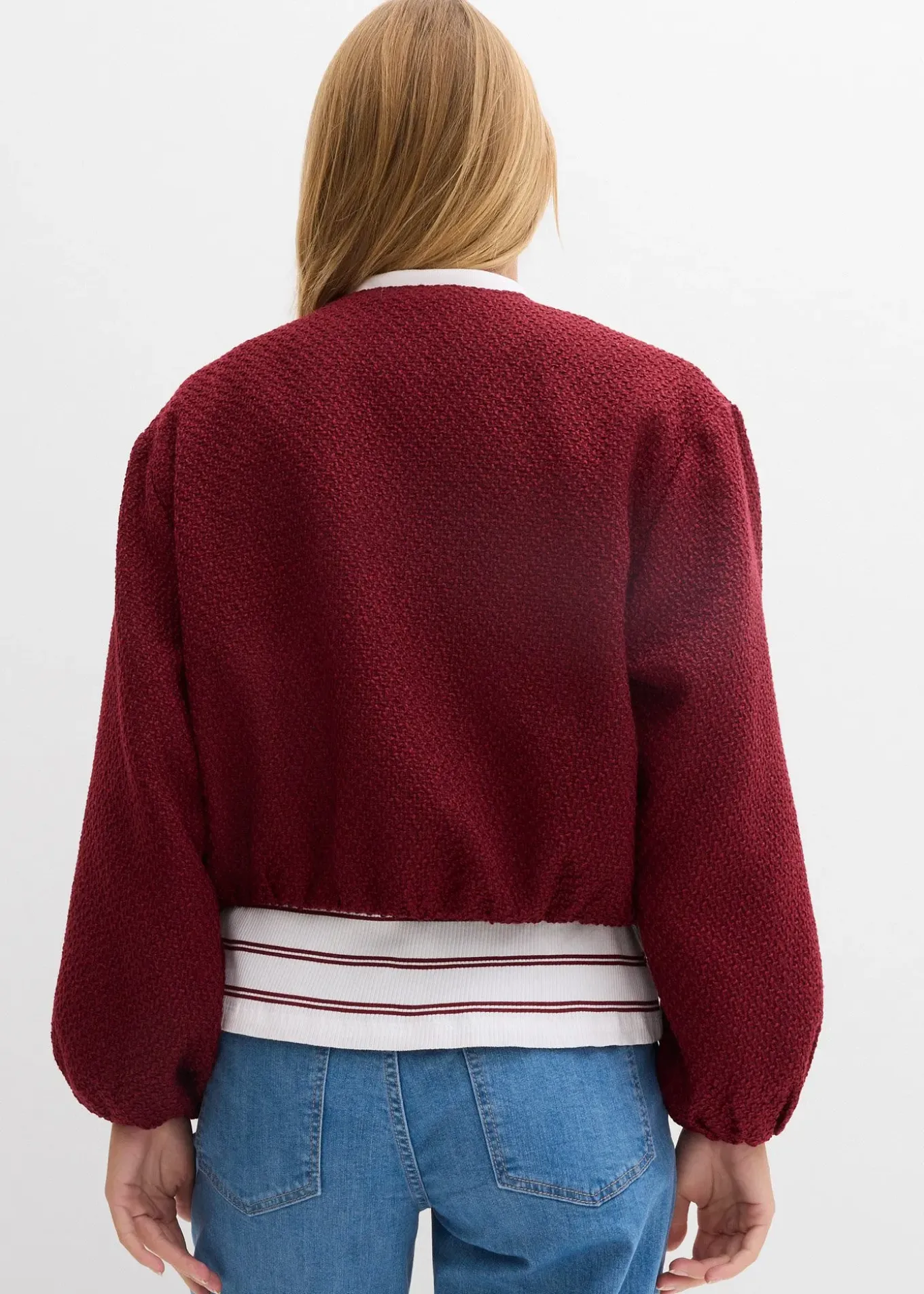 Blouson doux en maille bouclette