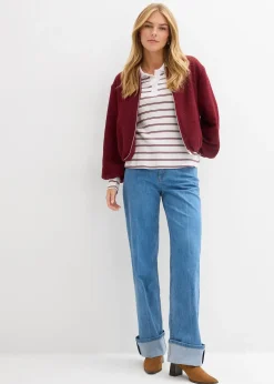 Blouson doux en maille bouclette