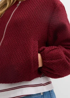 Blouson doux en maille bouclette