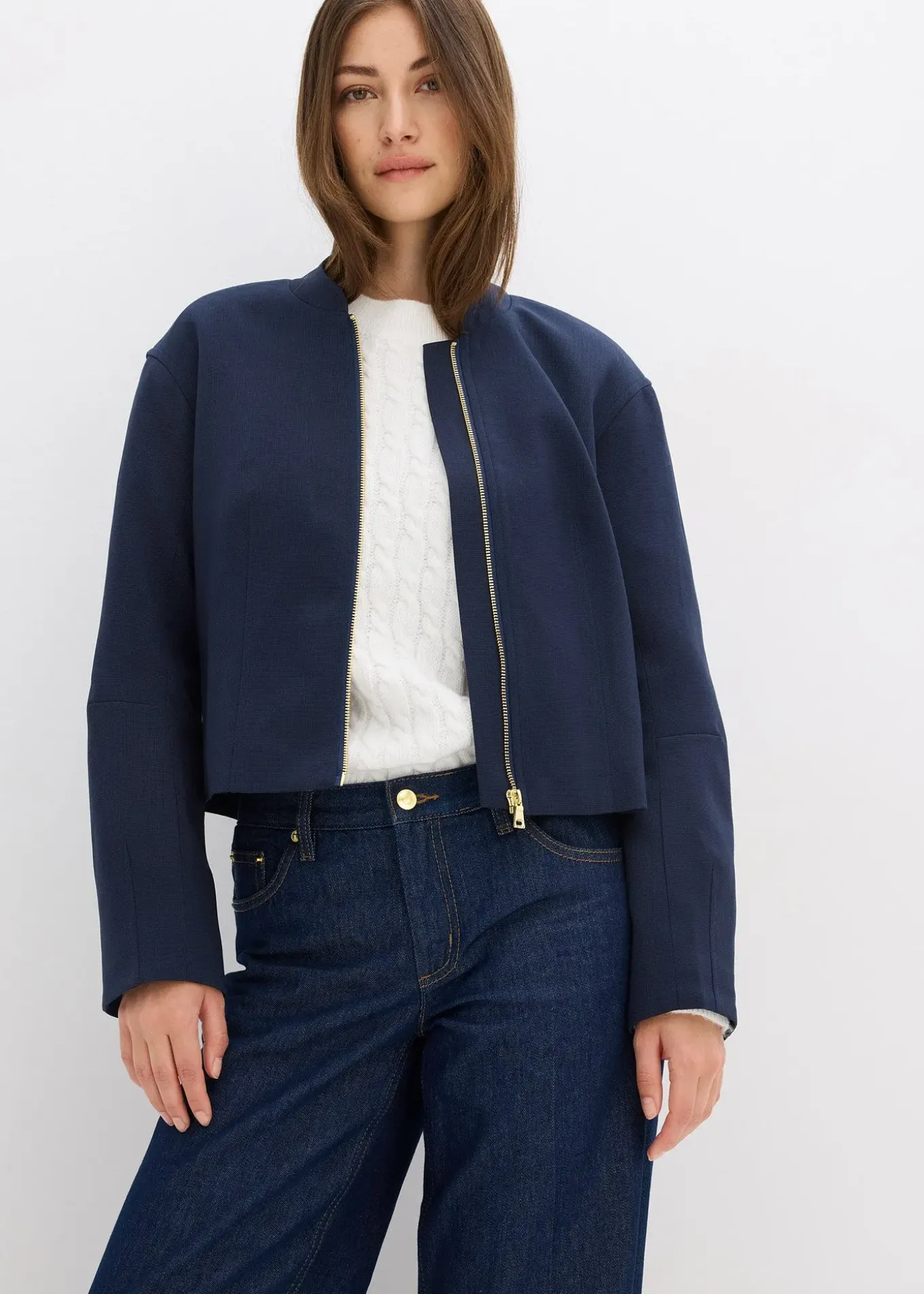 Blouson doux en viscose mélangée
