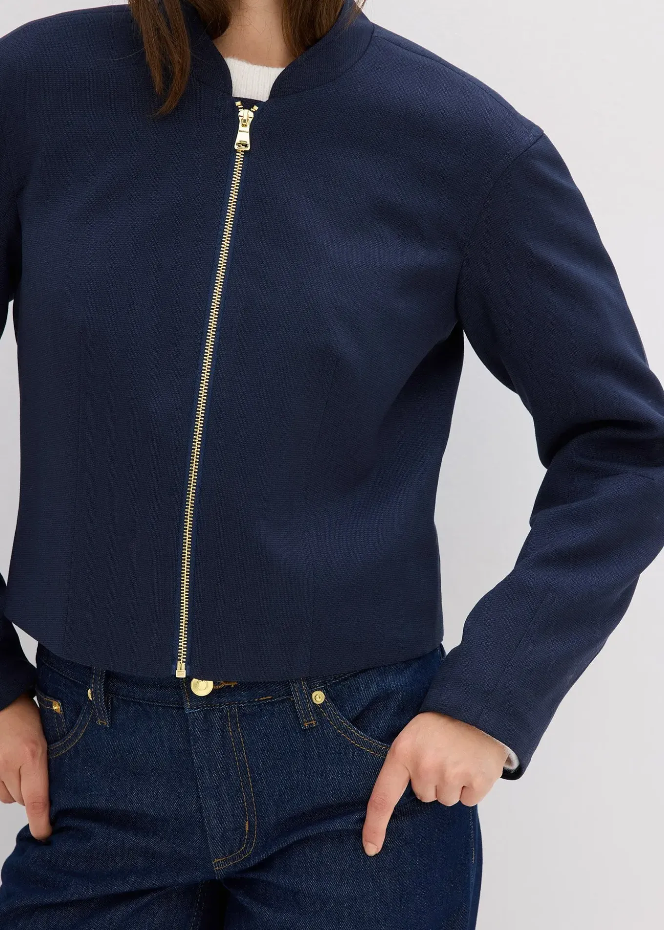 Blouson doux en viscose mélangée