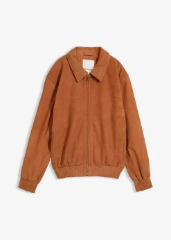 Blouson en cuir velours