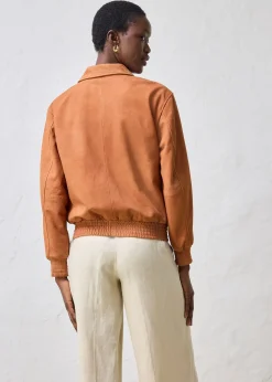 Blouson en cuir velours