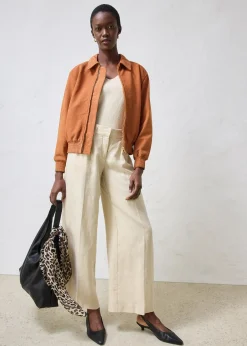 Blouson en cuir velours