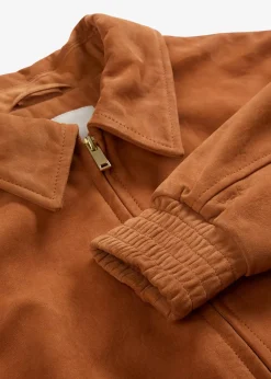 Blouson en cuir velours