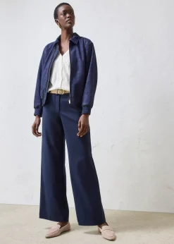 Blouson en cuir velours