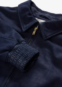 Blouson en cuir velours