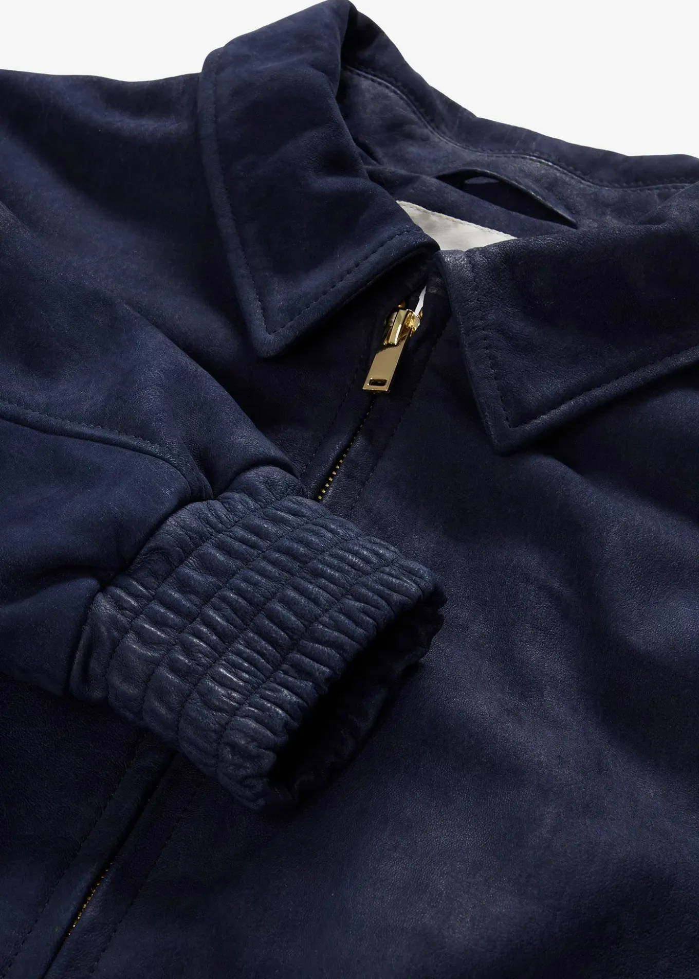 Blouson en cuir velours