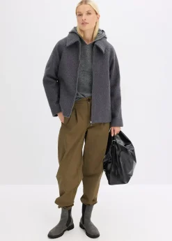 Blouson en maille bouclette douce