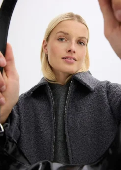 Blouson en maille bouclette douce