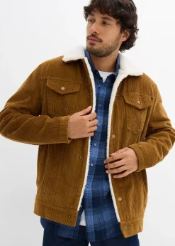 Blouson en velours côtelé doublé sherpa