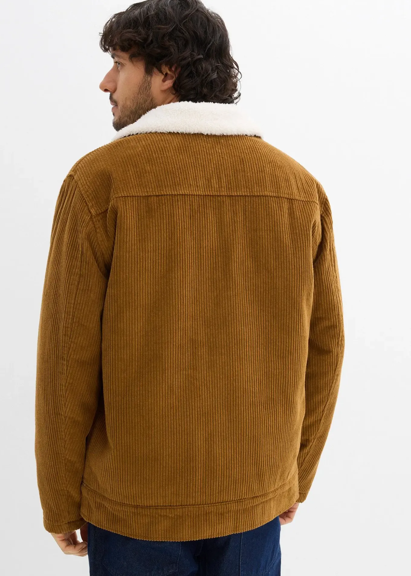 Blouson en velours côtelé doublé sherpa