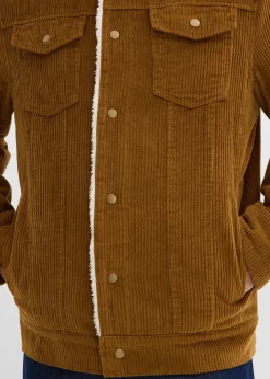 Blouson en velours côtelé doublé sherpa