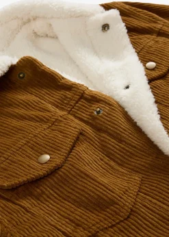 Blouson en velours côtelé doublé sherpa