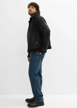 Blouson enduit doublé sherpa