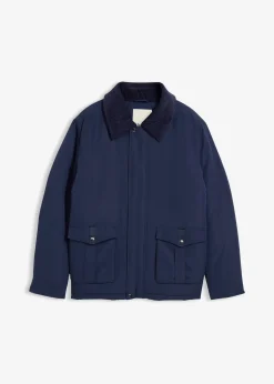 Blouson rembourré pour l’hiver avec col en velours côtelé