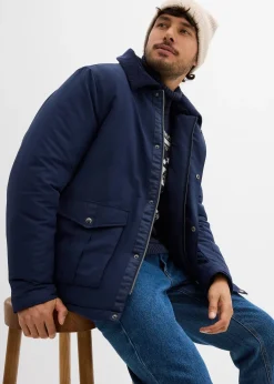 Blouson rembourré pour l’hiver avec col en velours côtelé
