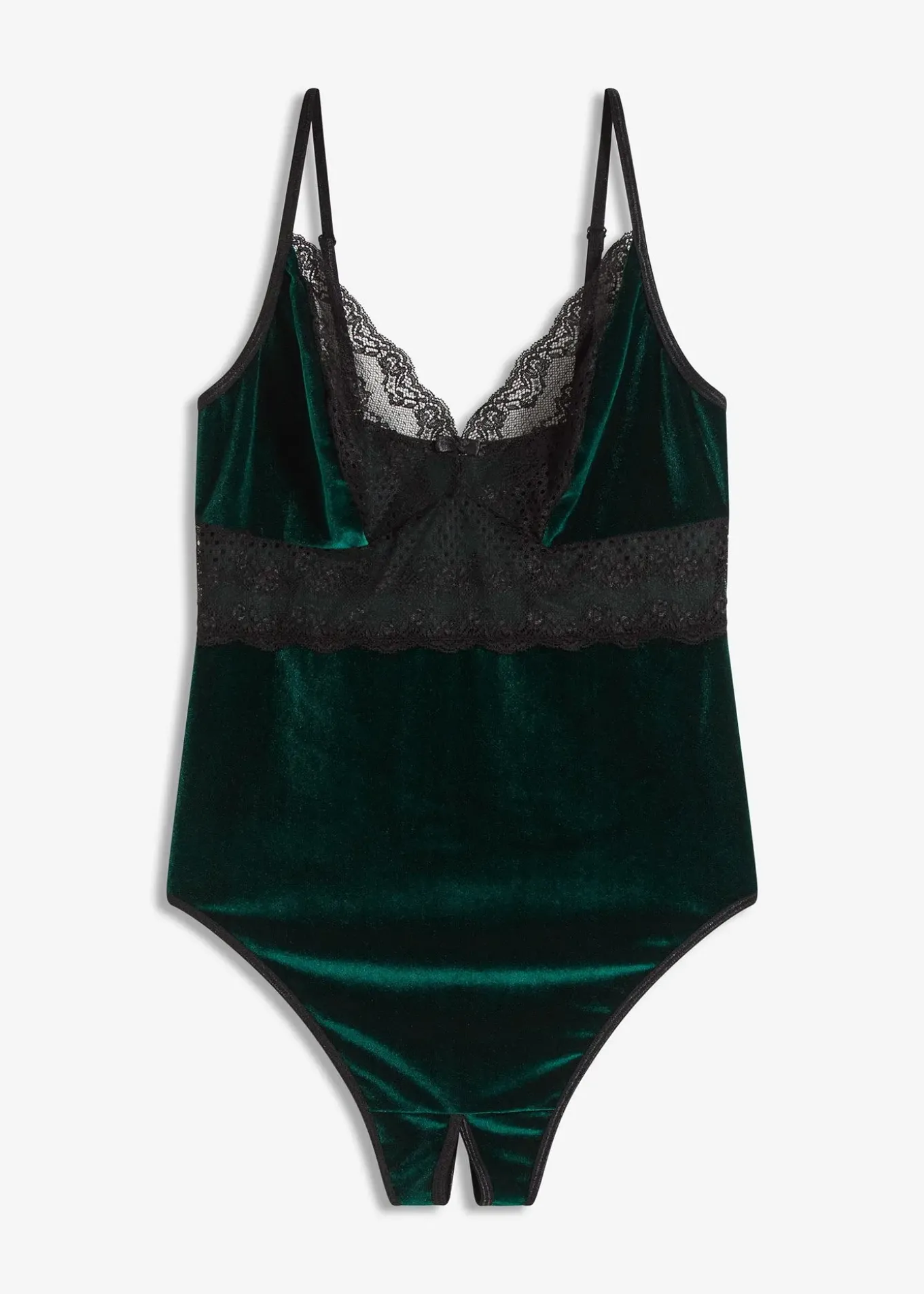 Body en velours ouvert