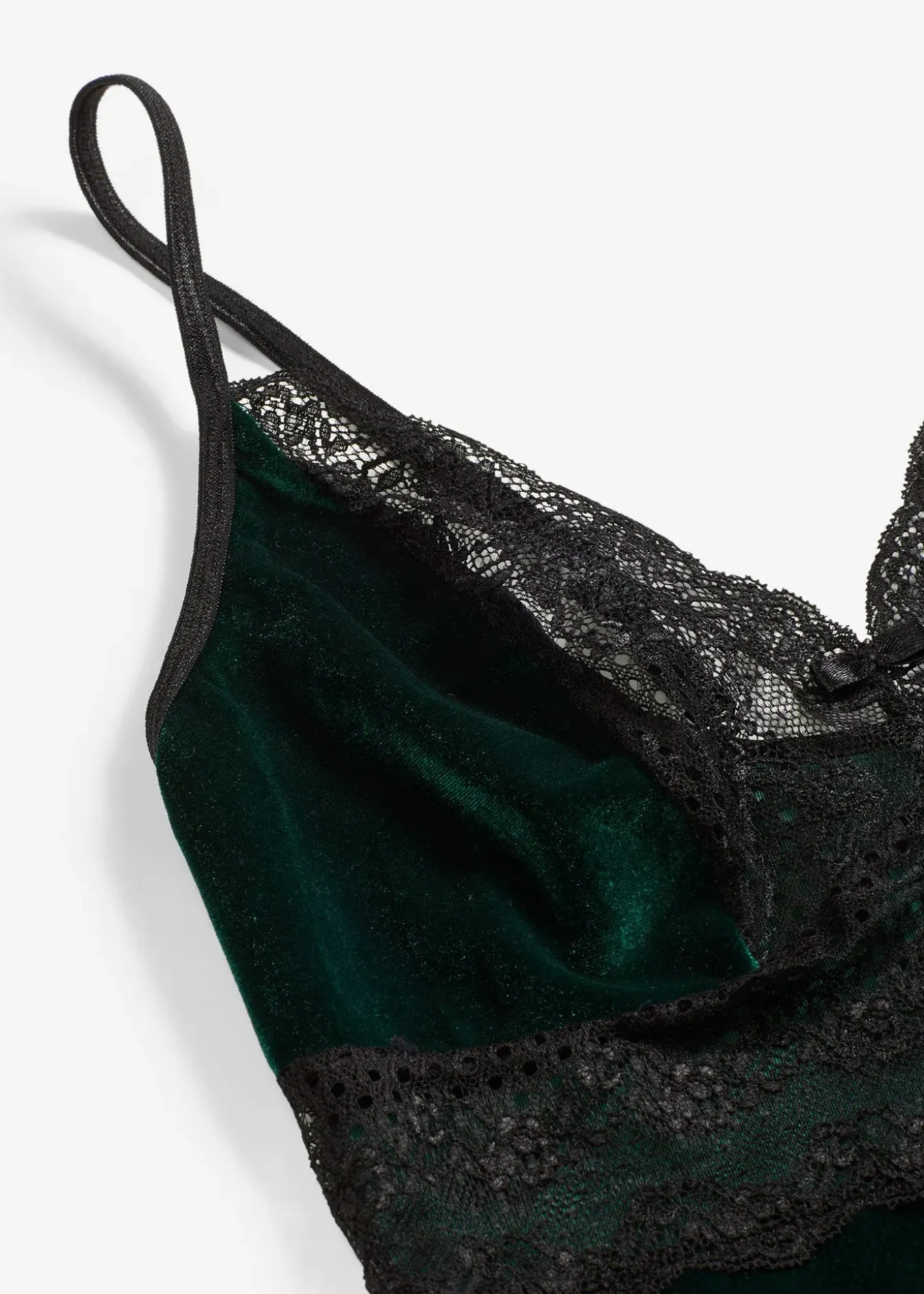 Body en velours ouvert