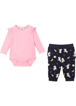 Body manches longues + pantalon sweat bébé (Ens. 2 pces.) coton