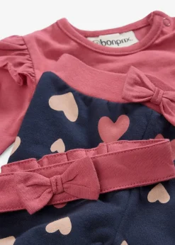 Body, pantalon, bandeau en coton (ens. 3 pces)