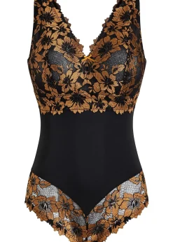 Body sans armatures à dentelle florale