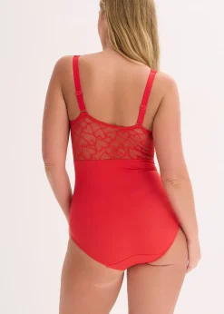 Body sculptant avec dentelle cœurs, maintien modéré