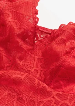 Body sculptant avec dentelle cœurs, maintien modéré