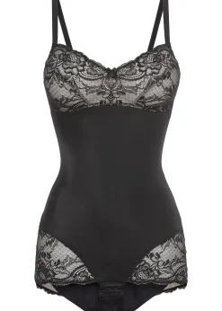 Body sculptant avec dentelle, maintien modéré