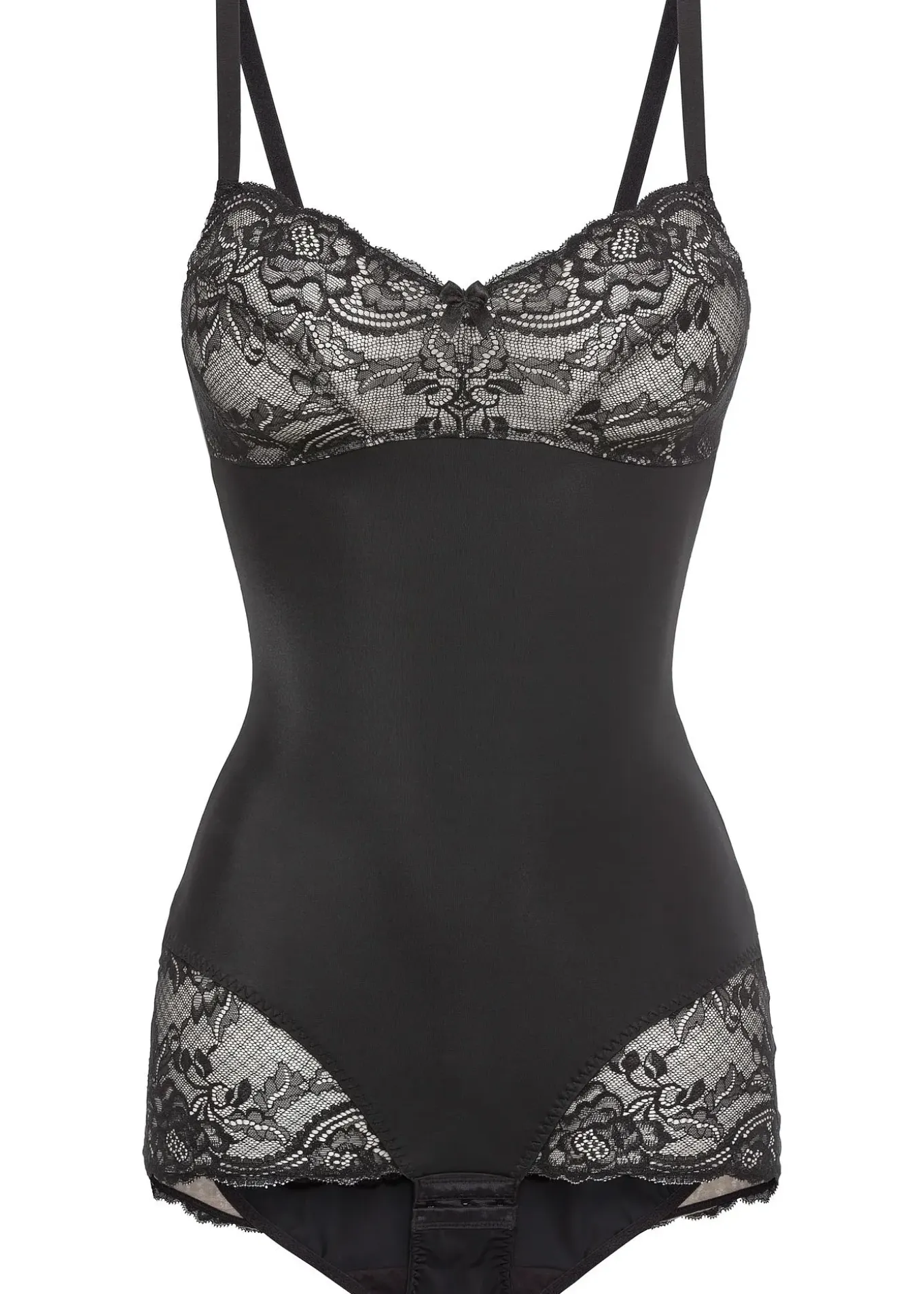 Body sculptant avec dentelle, maintien modéré