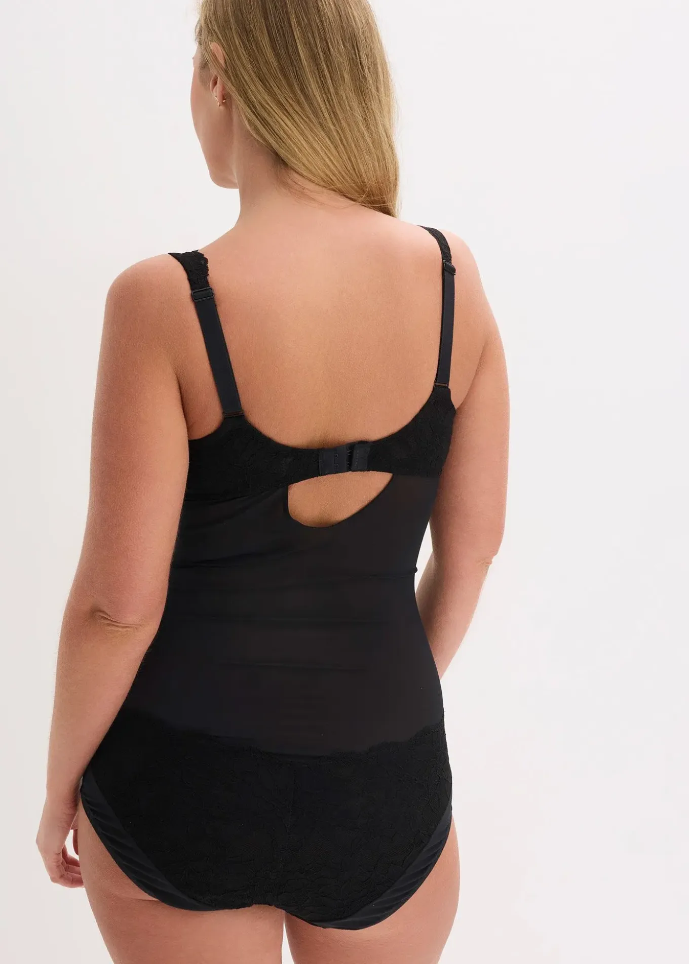 Body sculptant avec dentelle, maintien léger