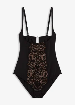 Body sculptant avec fil brillant, maintien léger