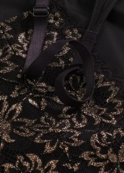 Body sculptant avec fil brillant, maintien léger