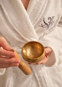 Bol chantant avec maillet en bois