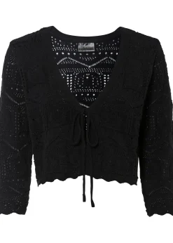 Boléro ajouré, manches 3/4